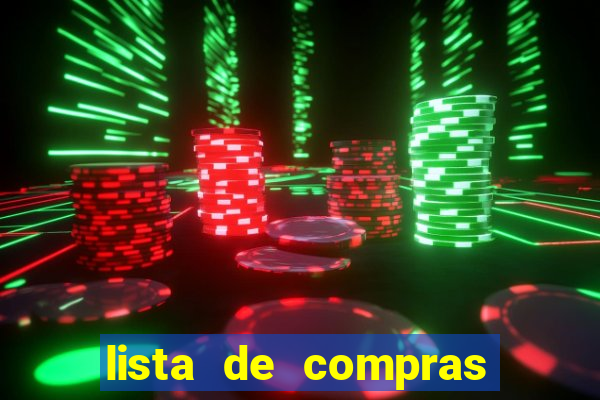 lista de compras para 2 pessoas